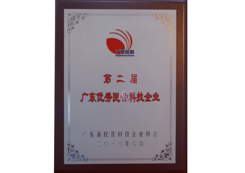 2010年廣東省優秀民營科技企業（2010）